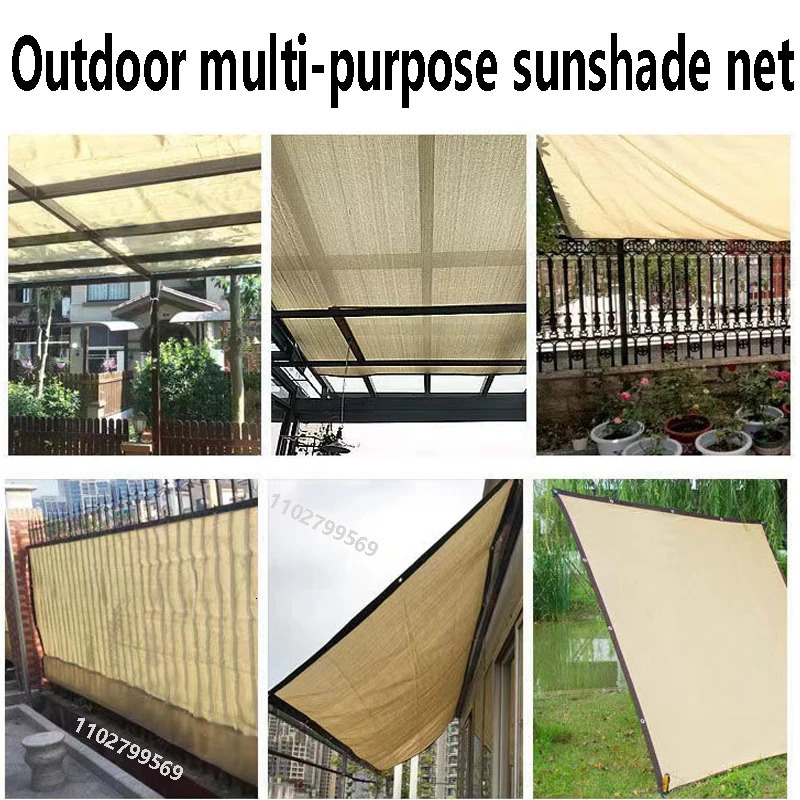 Outdoor garden sunshade net terrace sunshade camping sunshade net UV protection HDPE sunscreen fabric sunshade 250225