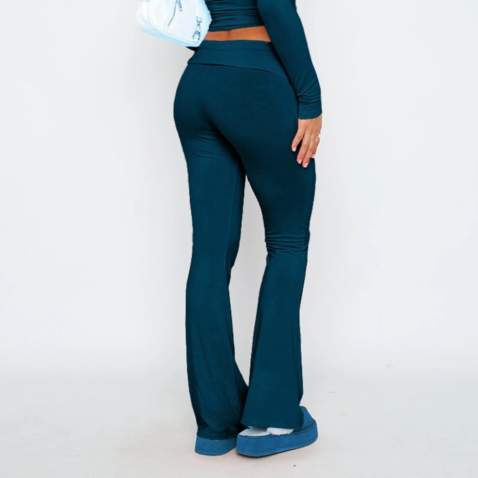 Women Flare Leggings High Waist Wide Leg Yoga Pants Seamless Fitness Workout Tights Gym Sports Trousers Casual Slimming Clothing 250226