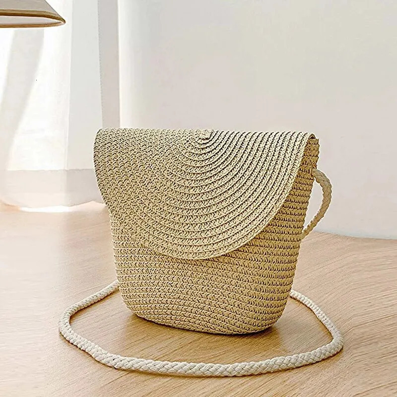 Straw Bag Women Woven Beach Crossbody Bag For Ladies Cute Shoulder Small Handbag 250224