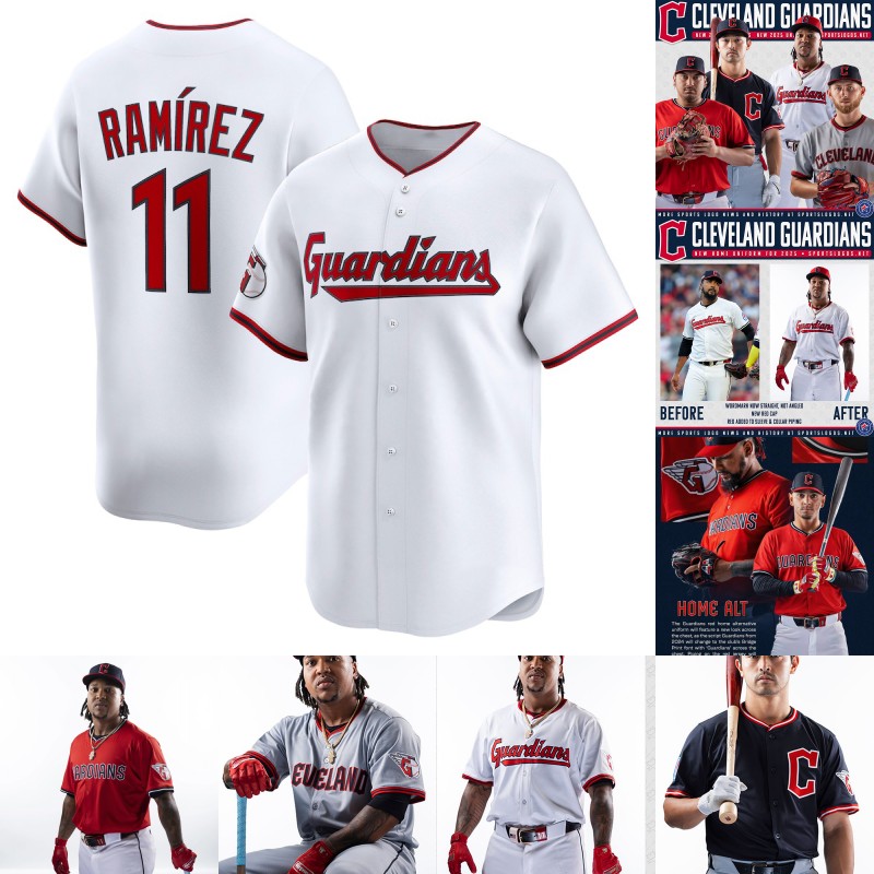 23 Bo Naylor Guardians 2025 Jersey Jose Ramirez Shane Bieber Tanner Bibee Brayan Rocchio Steven Kwan Jhonkensy Noel Tyler Freeman Lane Thomas Johnathan Rodriguez
