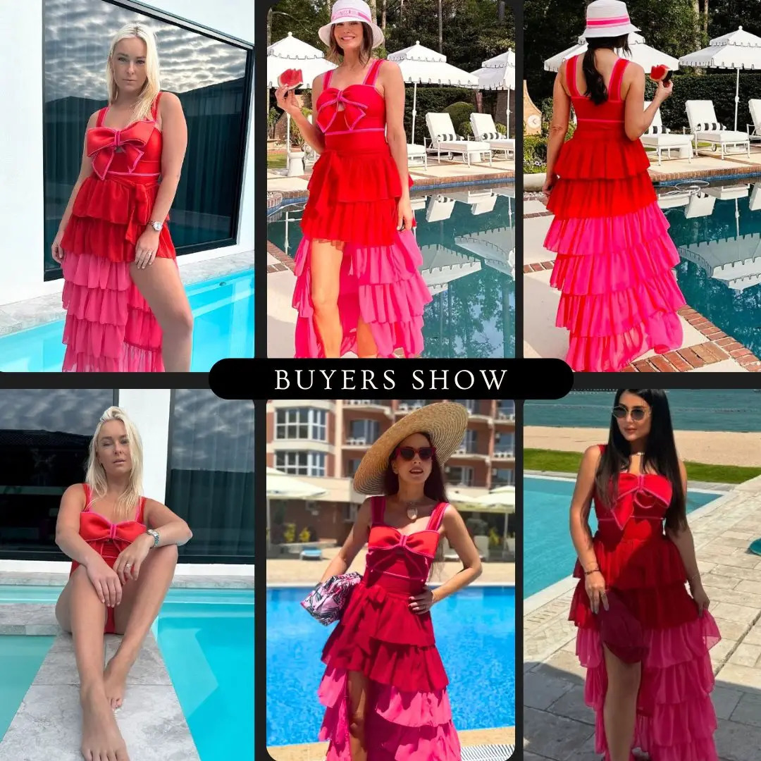 FLAXMAKER Black White Retro One Piece Swimsuit Women Bow Tie Swimwear with Skirt Bathing Suit Monokini Beach Bodysuit 250225