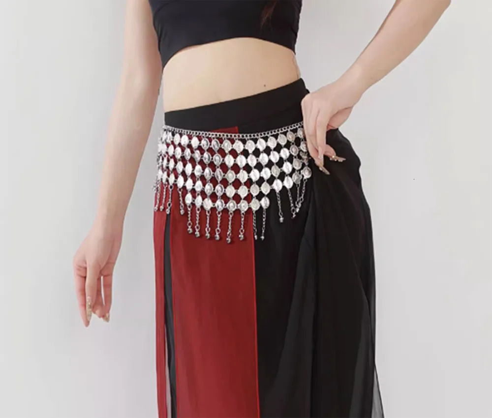 Fashion Alloy Coins Tassel Waist Chain for Woman Ethnic Sexy Belly Button Chain Belt Adjustable Jewelry 250225