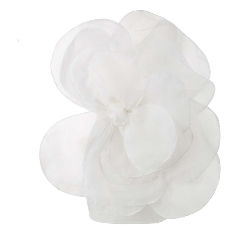 Women's Dress High End Slanted Shoulder Decorative Flower Women's White Wedding Party Dress, One-Step Skirt