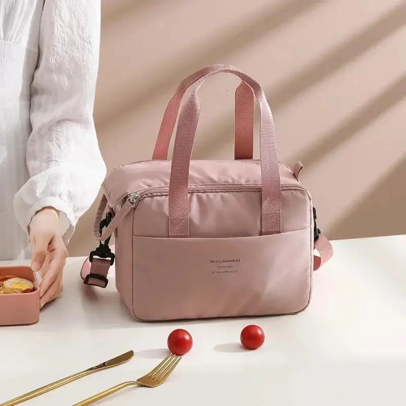 Oxford Cloth Thermal Insulation Lunch Box Storage Handbag Multifunctional School Office Picnic Cooler Bags 250225