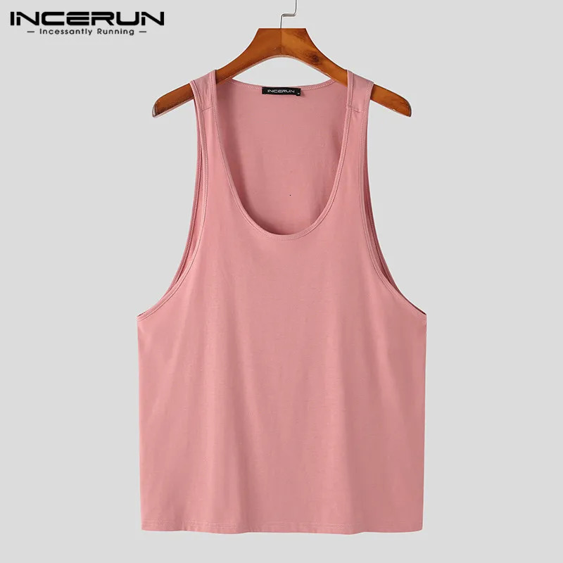 Men Tank Tops Summer Solid Color O-neck Sleeveless Streetwear Vests Breathable Stylish Casual Men Clothing S-5XL INCERUN 250225