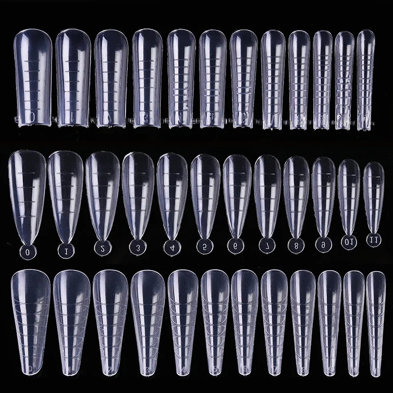False Nail Tips Acrylic Finger UV Gel Polish Quick Building Mold Sculpted Full Cover Manicures Tool Set 250217