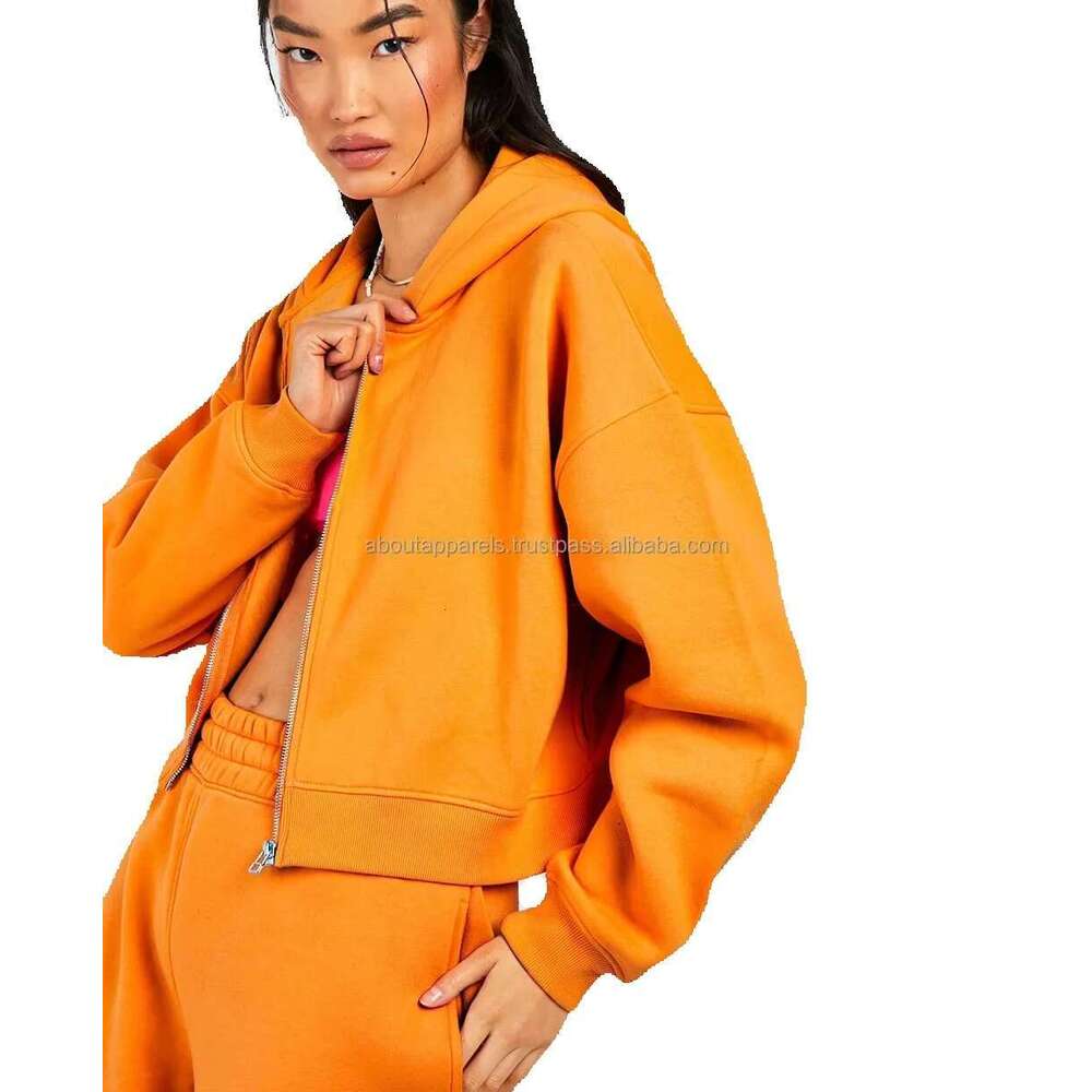 New Fashion Custom Solid Color Heavyweight Hoodie High Quality Oversized Drop Shoulder Casual Solid Knitted Hoodies For Woman