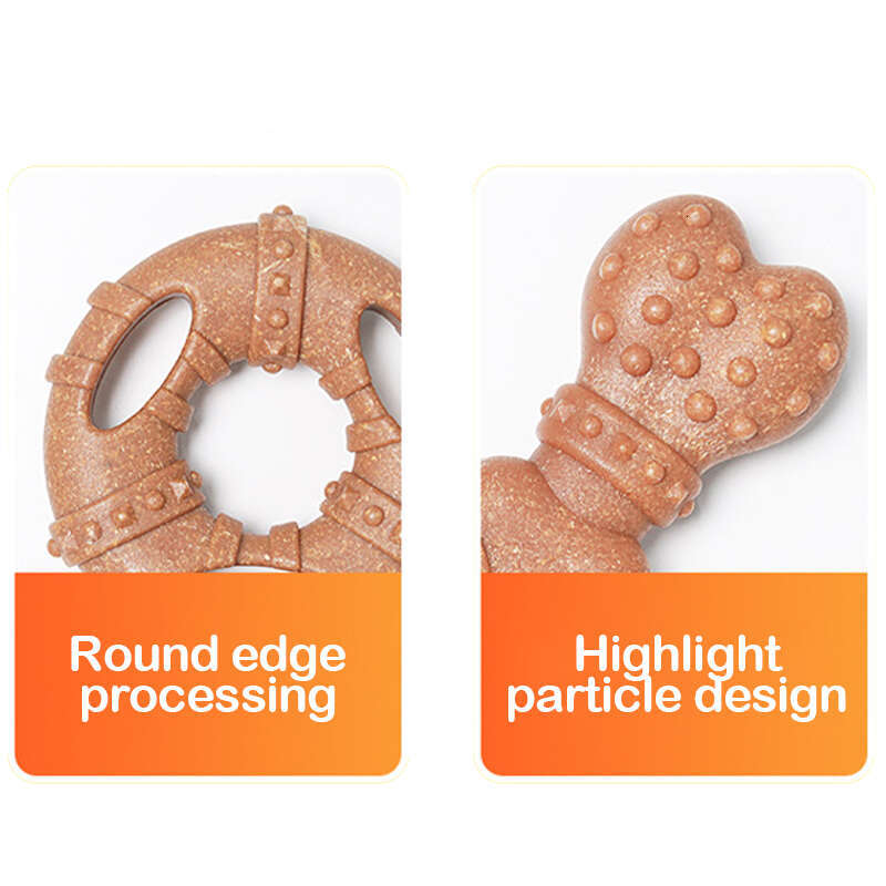 DHpet Bone Chew Toys Dogs Teething Cleaning, Safe & Non Toxic, Suitable Small, Medium and Large Breeds, Boomerang - shaped for Interactive Play