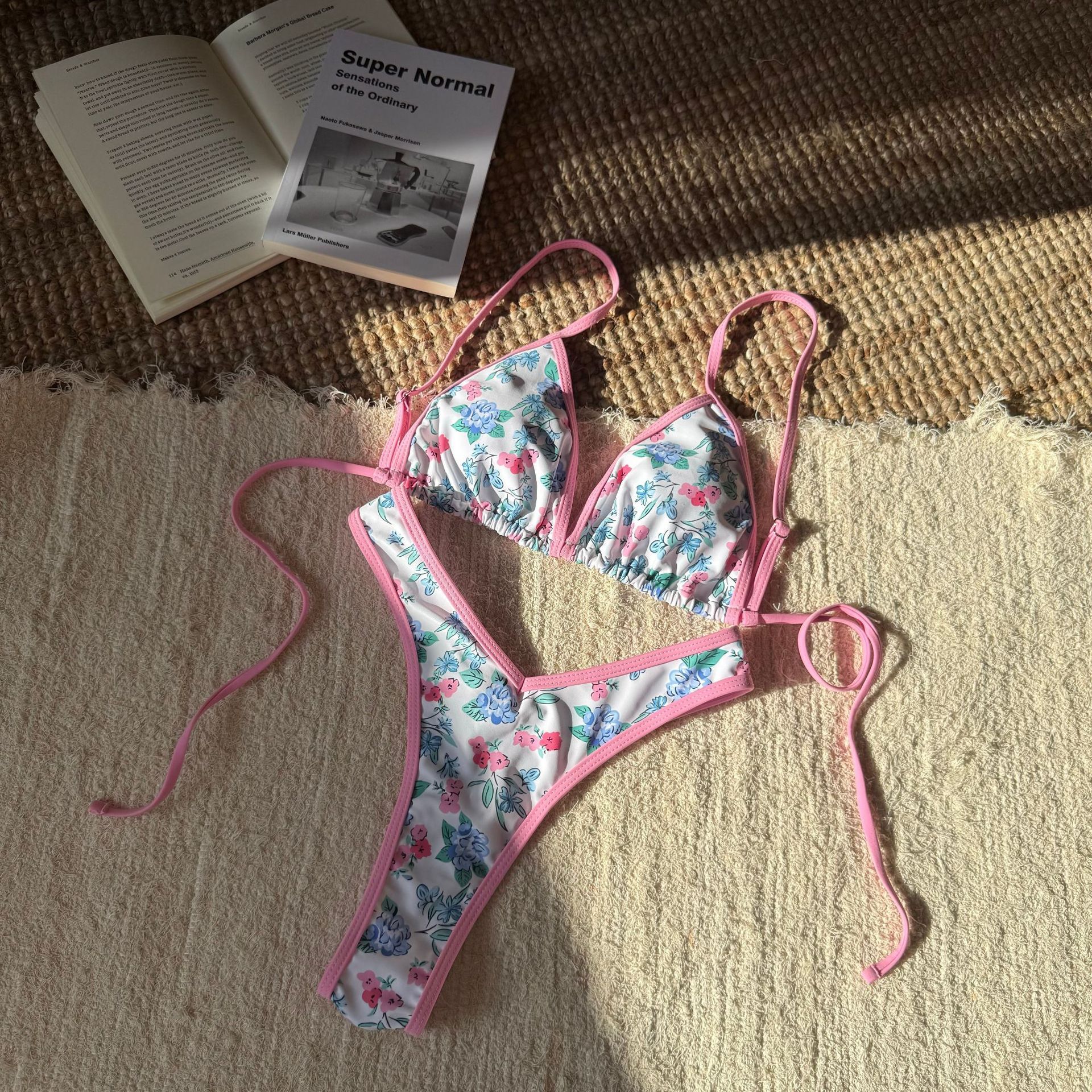 2025 new split leopard print sexy women's triangle strap swimsuit bikini designer swimwear