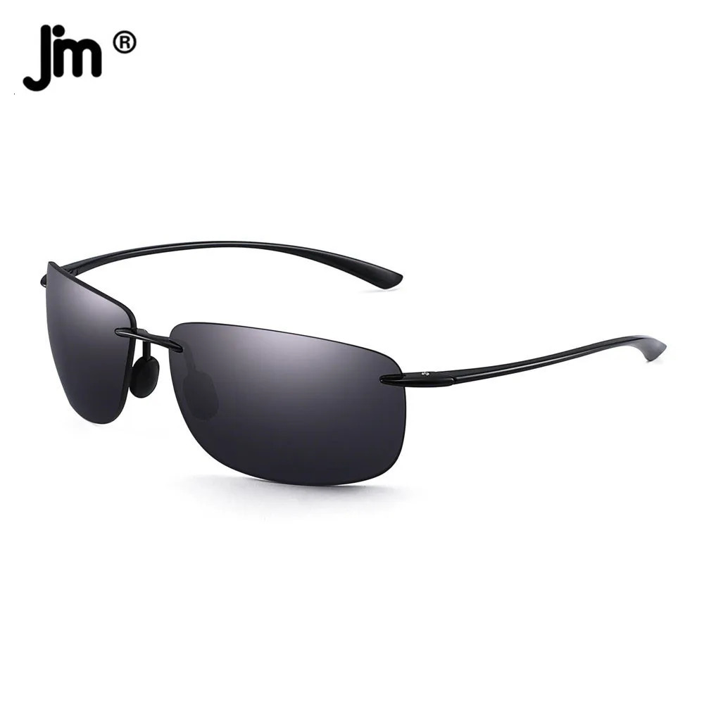 JIM Ultralight Sport Sunglasses for Men Women TR90 Rimless Frame for Running Fishing Cycling Driving 250221