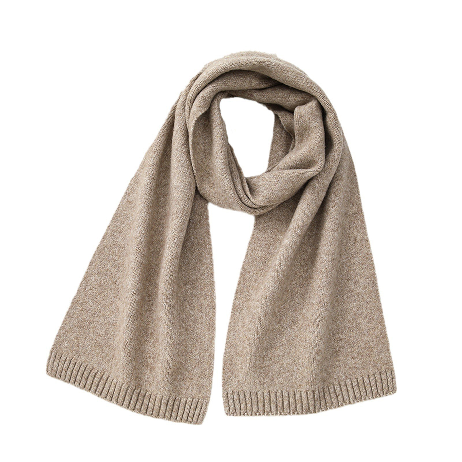K004 Korean temperament high-grade wool pure color knitted scarf female imitation cashmere shawl winter warm couple neck scarf