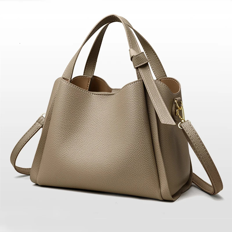 Versatile Bucket Shoulder Bags Women Designer PU Leather Messenger Crossbody Bags Ladies Casual Solid Color Purse Handbag 250225