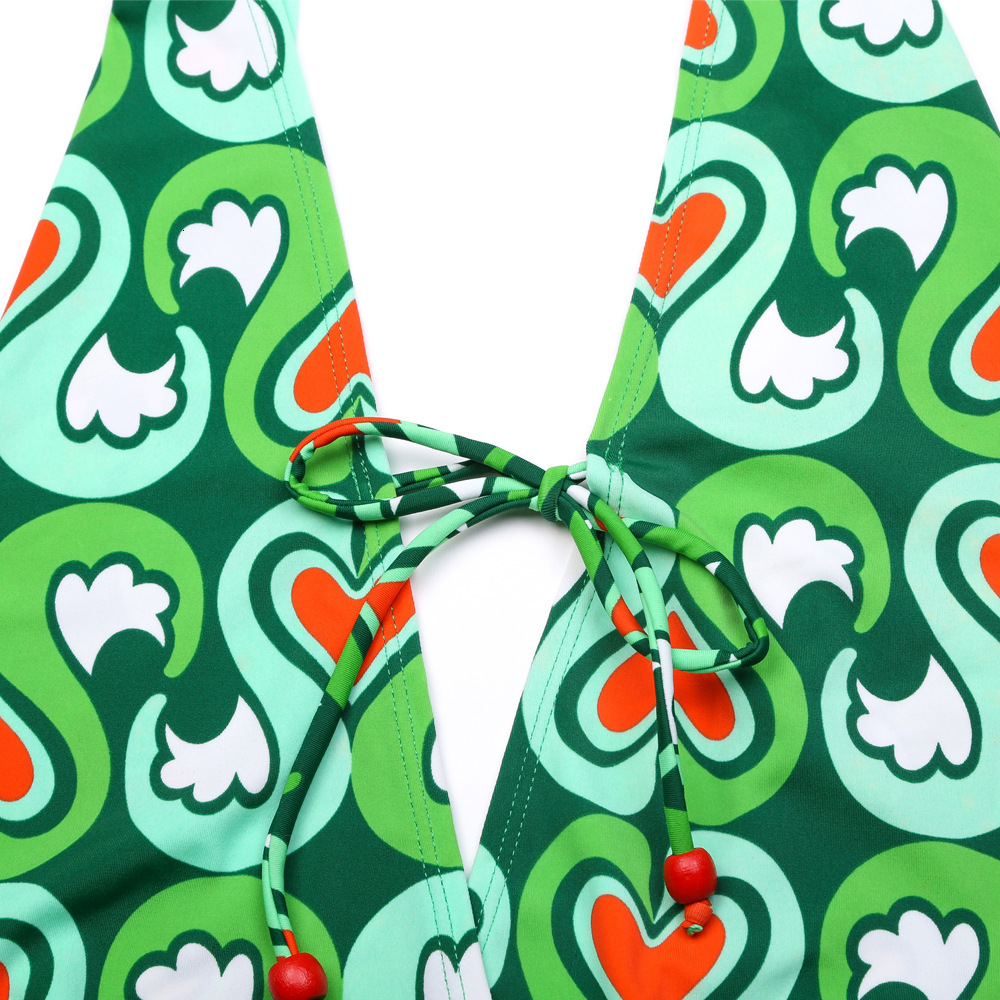 designer swimwear Cross back for women gathering small breasts sexy new hot spring three piece cover up bikini swimsuit