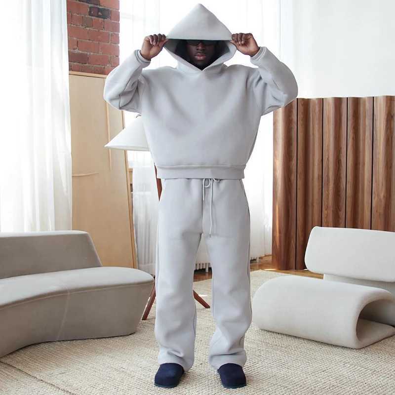 Men's Tracksuits High Street Gothic solid color sportswear set punk Harajuku retro hip-hop rock pocket casual streetwear Y2K mens sports pants z2