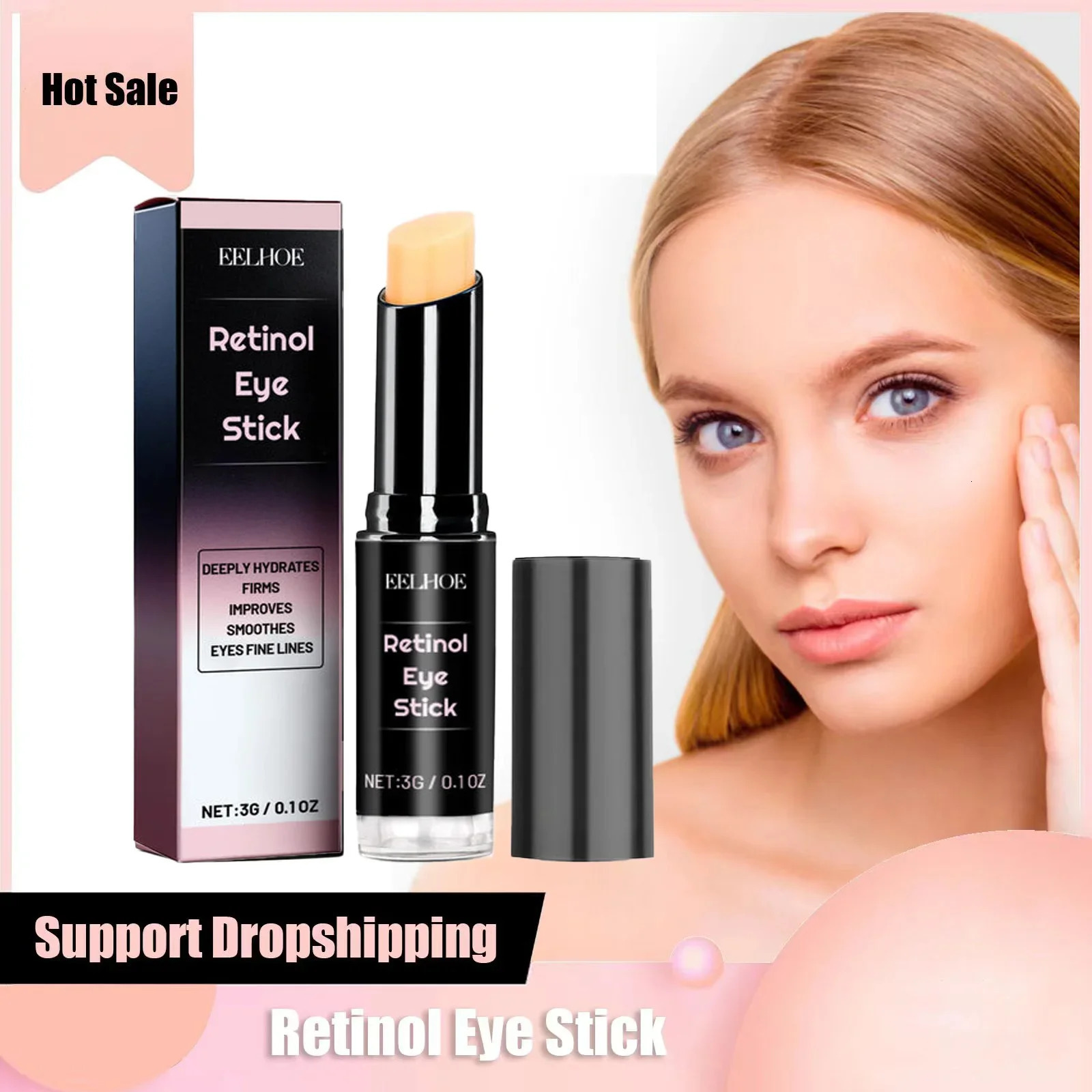 Anti Puffiness Aging Dark Circles Eye Bags Retinol Eve Cream Stick 250222