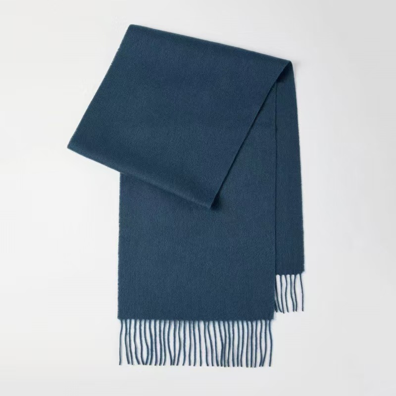 K007 High-end gift giving 100% sheep wool solid color quality scarf outdoor warm trend fashion scarf