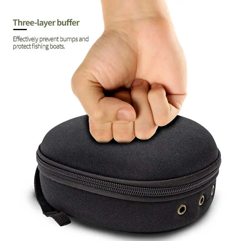 Portable Fishing Reel Bag Protective Case Black 155cm Waterproof EVA Outdoor Cover Boxs For Spinning Tools Tackles 250213