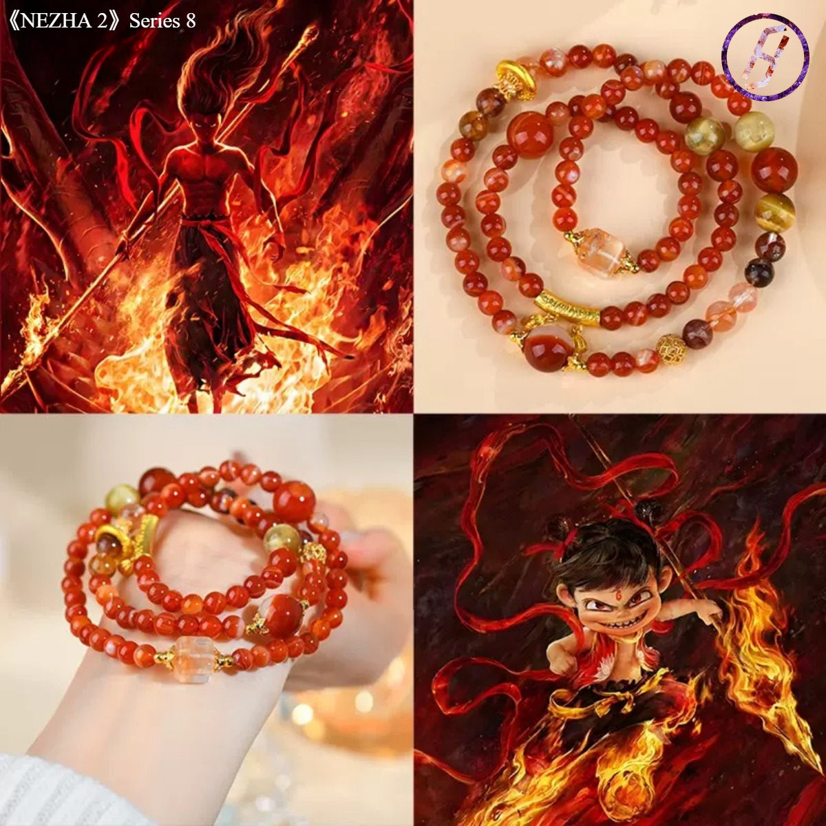 2025 New Network Hit Nezha Series A Variety of Original Bracelets Natural Crystal Citrine Carnelian Kyanite A Variety of Crystal Womens Bracelet Custo
