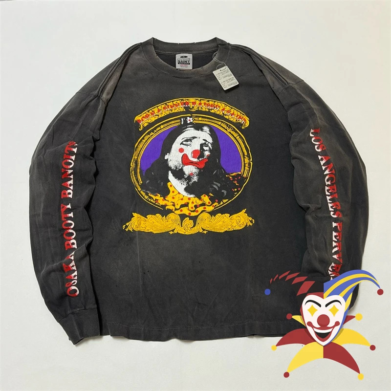 Long Sleeved T Shirt Men Women High Quality T-shirt Nice Washed Digital Printing Tops Tee 250226