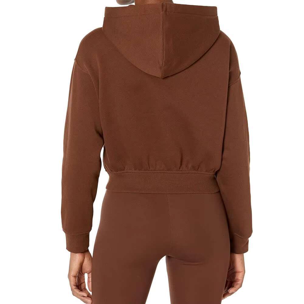 Casual Women's Clothing Long Sleeve Crop Pullover Hoodie Available In Reasonable Market Price With Custom Colors