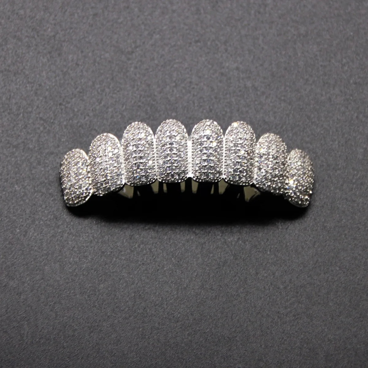 Feel Style Baguette Teeth Set For Unisex Cubic Zirconia Stone Top Bottom Packing Hip Hop Gift Jewelry For Men Women 250220