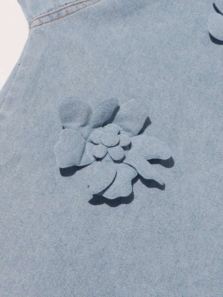 Solid Patchwork Appliques Loose Denim Jackets For Women Lapel Long Sleeve Spliced Button Minimalist Coats Female