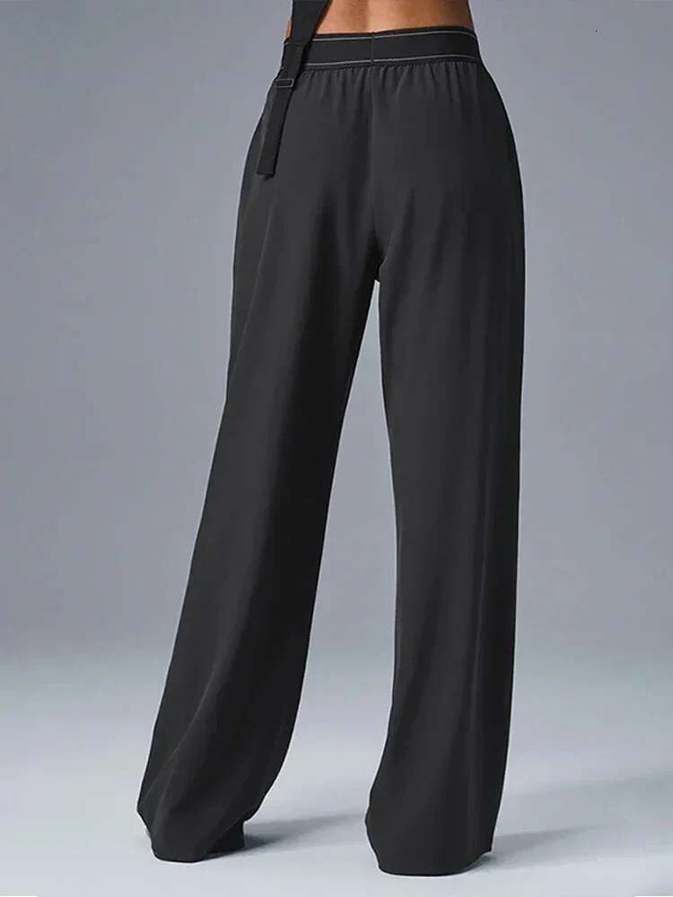 2025 Yoga Suit Up Trouser Sports Women's High Waisted Straight Leg Wide Pants Casual Outdoor Comfortable Versatile
