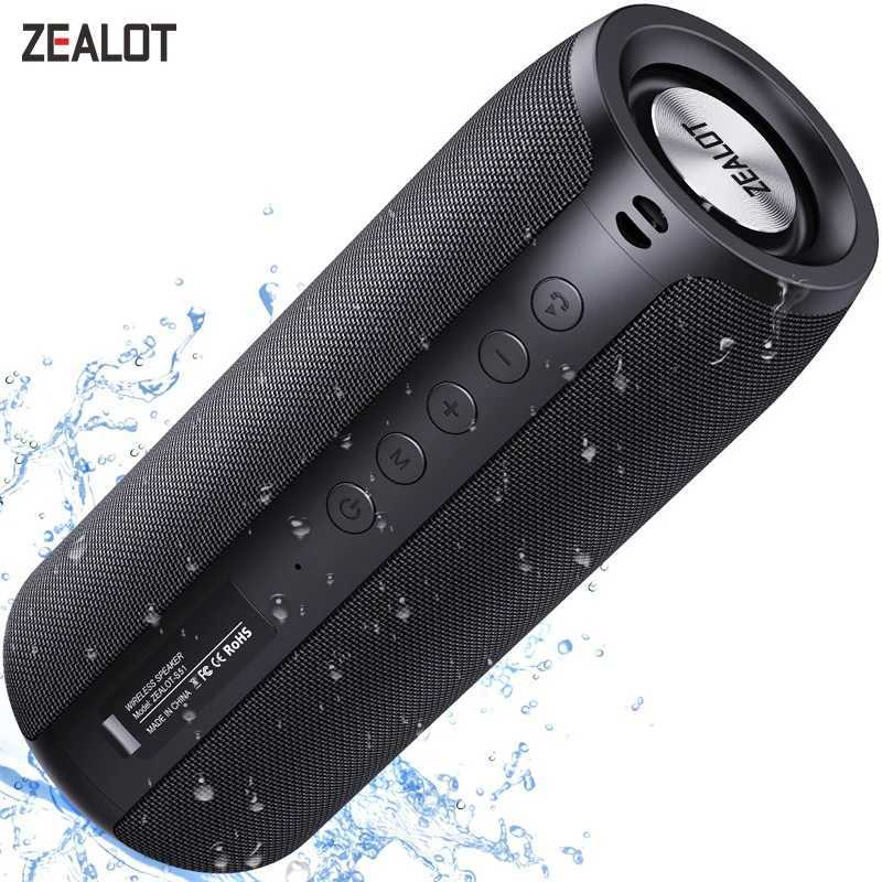 ZEALOT S51 Powerf Speaker Low Bass Wireless Speaker Ultra Low Bass Waterproof Speaker Port TF TWS USB Flash Drive Y250226