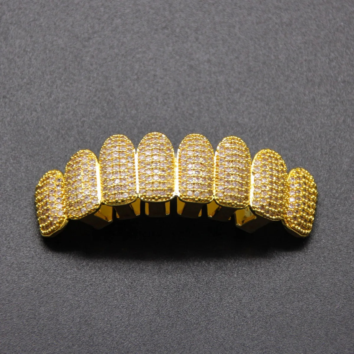 Feel Style Baguette Teeth Set For Unisex Cubic Zirconia Stone Top Bottom Packing Hip Hop Gift Jewelry For Men Women 250220