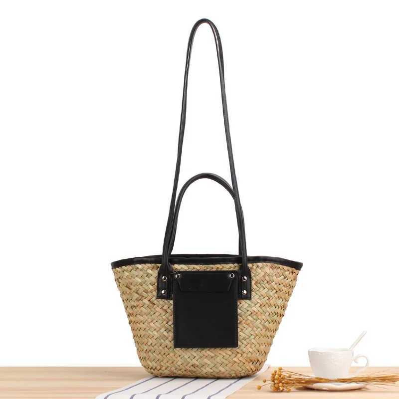 Women Handbags Handmade Rattan Basket Bag Designer Wicker Woven Wen Summer Beach Str Shoder Crossbody Bags Tote Purse Y250225