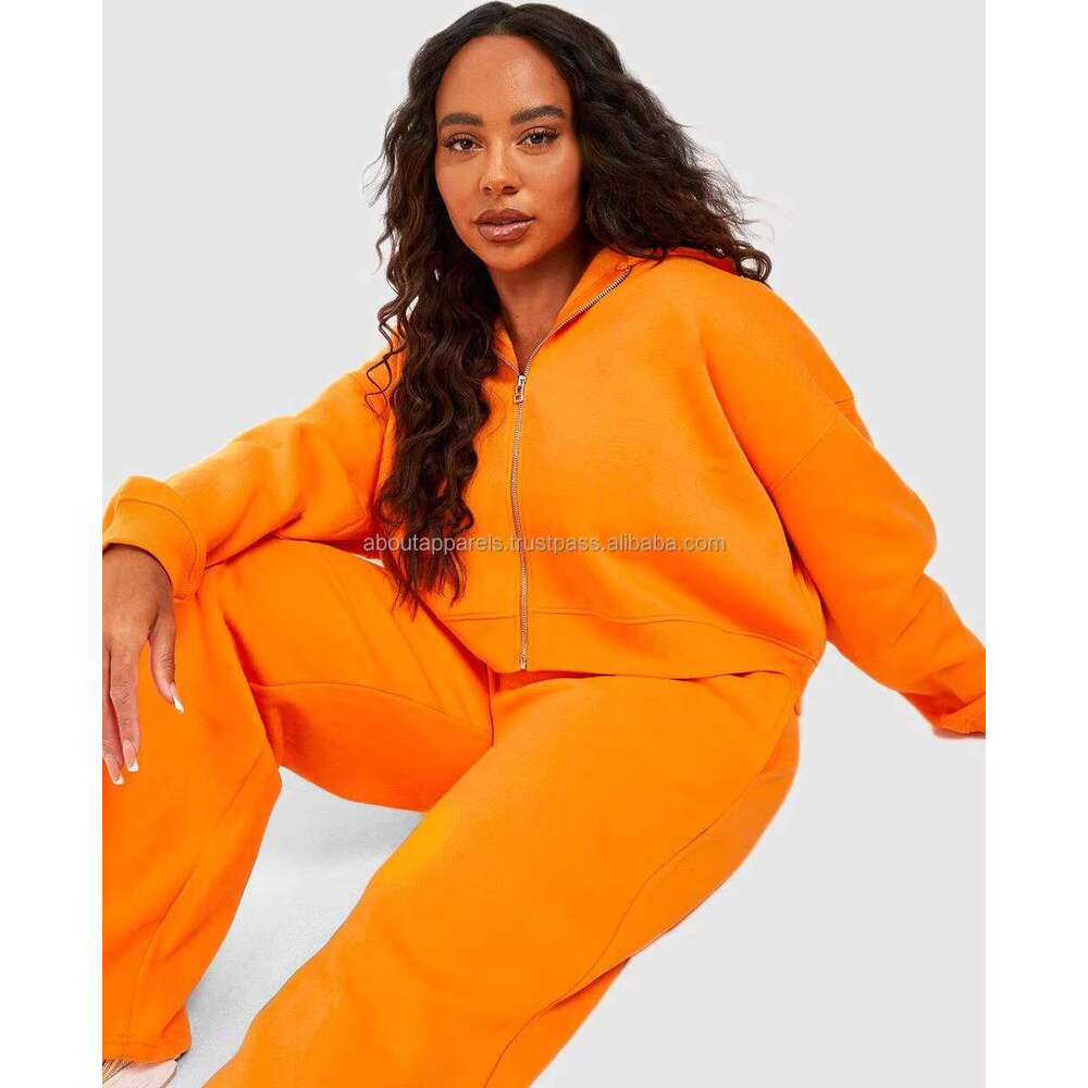 New Fashion Custom Solid Color Heavyweight Hoodie High Quality Oversized Drop Shoulder Casual Solid Knitted Hoodies For Woman