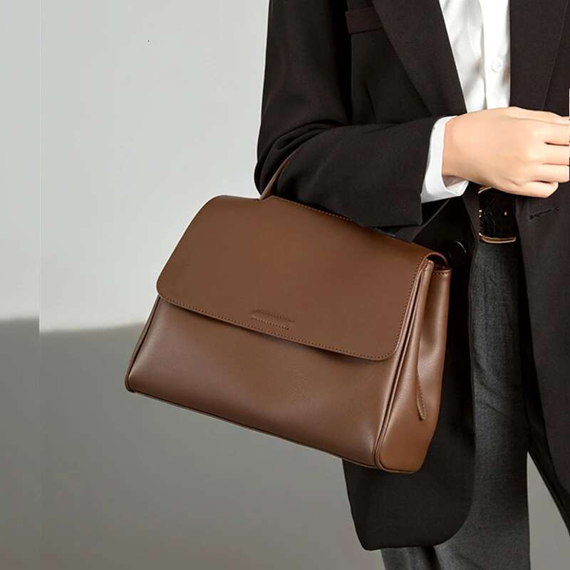 Toptrends Vintage Cow Genuine Leather Tote Shoulder Bags For Women 2025 Designer Messenger Satchel Office Ladies Handbags