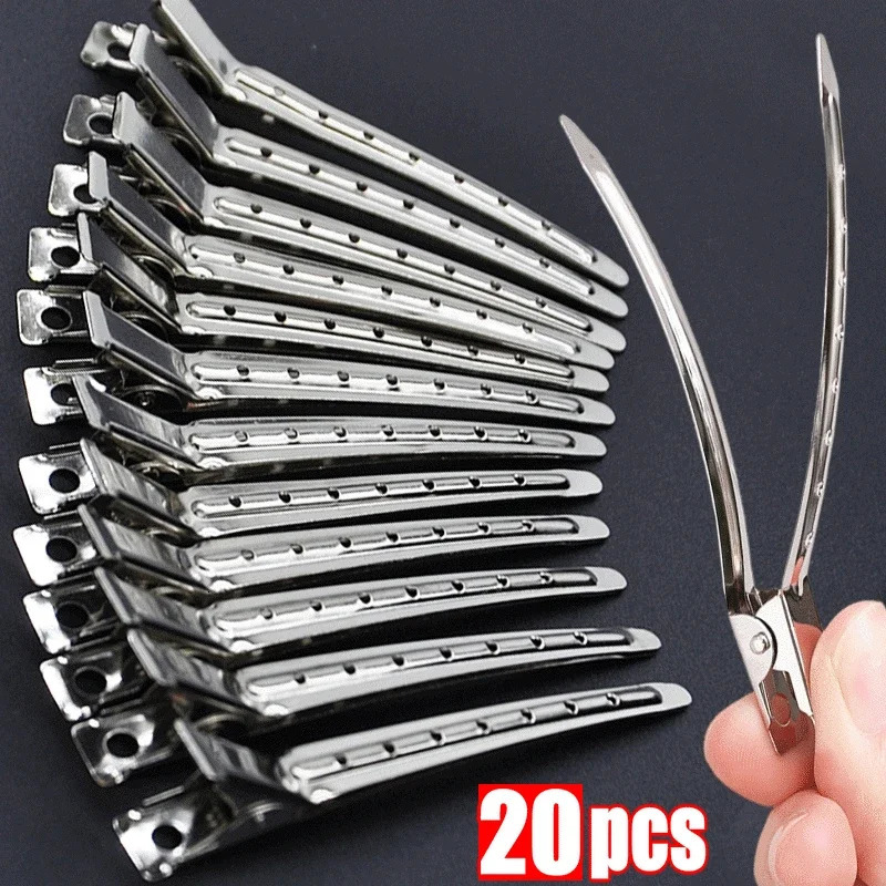 Woman Hair Care Clips Metal Steel Hairdressing Sectioning Clip Clamps Barber Cut Use Styling Tools Root Fluffy Hairpin 250218