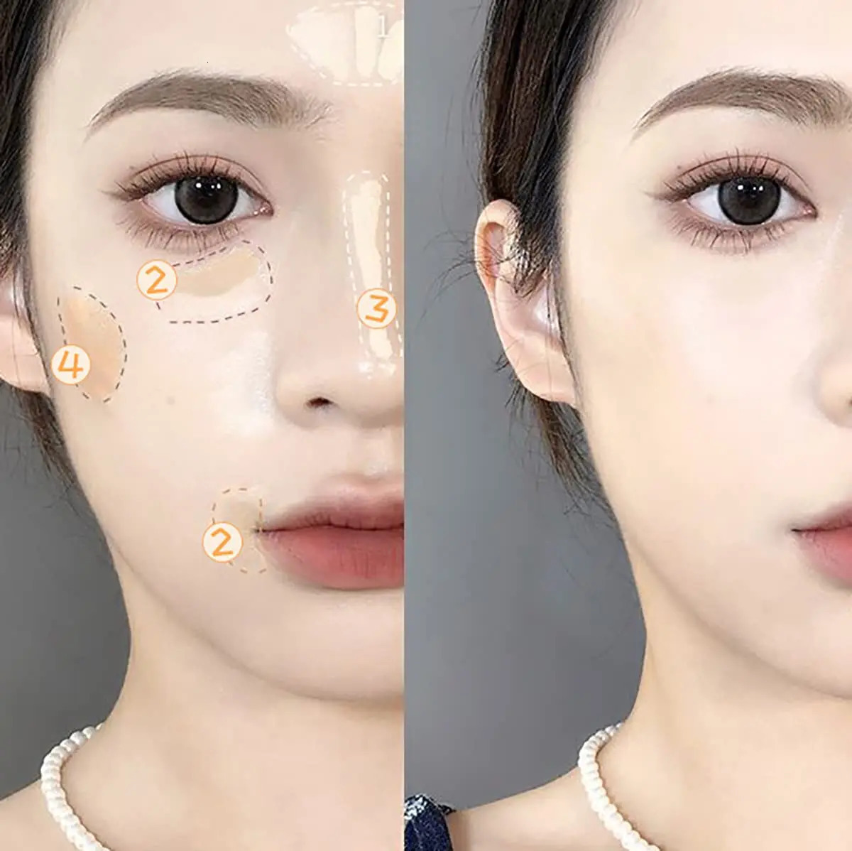 2PCS 3color Concealer Palette Correct Dark Circles Spots Concealer Waterproof No Creasing/Separation Long-lasting Natural Makeup 250222