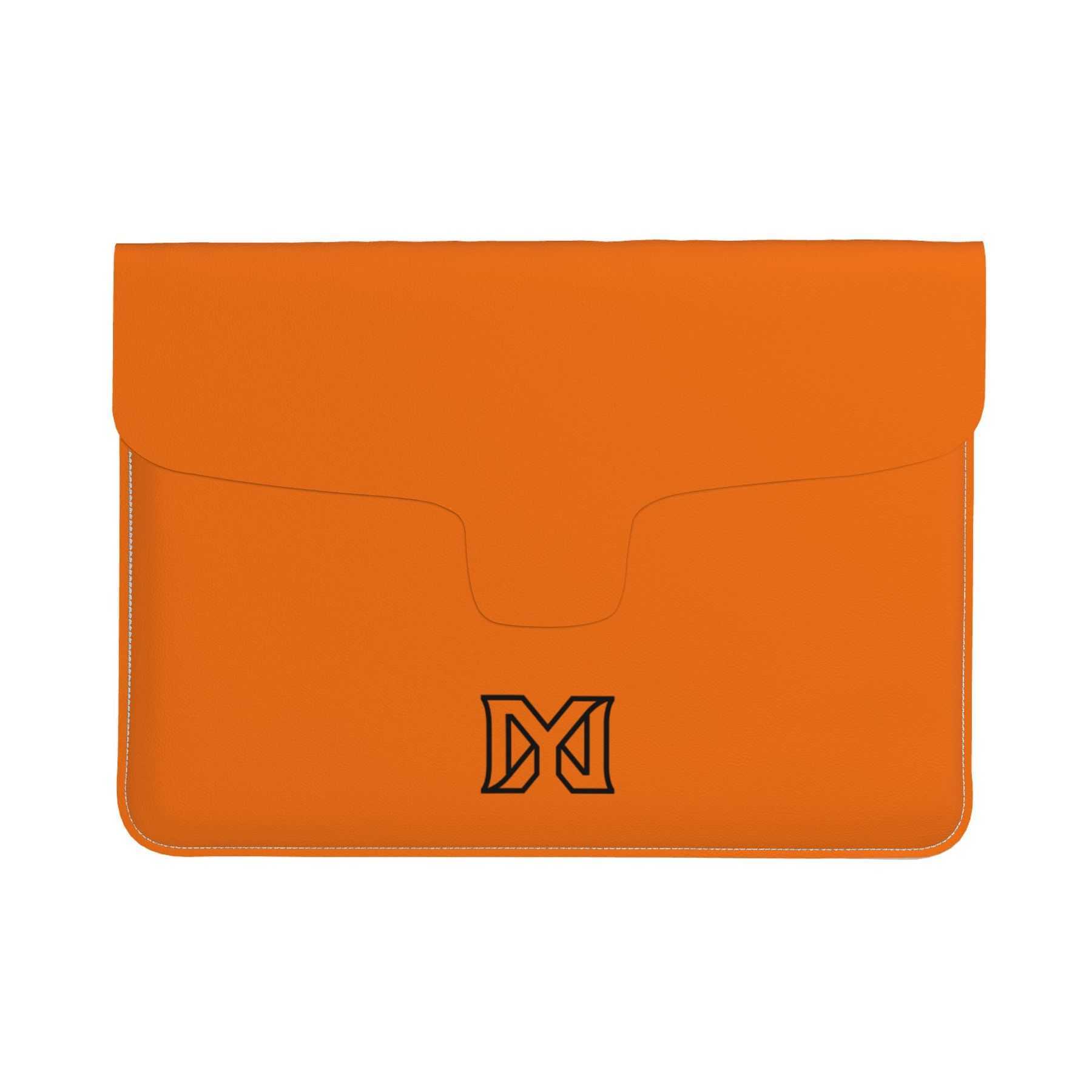 NXY Solid Color Leather Laptop Case Men Envelope Computer Bag Portable Ultra Thin PU Leather Notebook Cover Office Travel Business Organizer Bag Hip