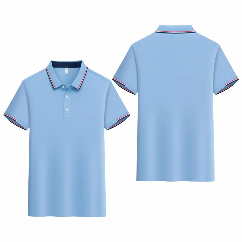 Summer Polo Shirt Stritching Mens Cool And Breathable Shorts Sleeve Polo S-4XL Men Tee Shirt Casual Sweat-absorbing Top 250225