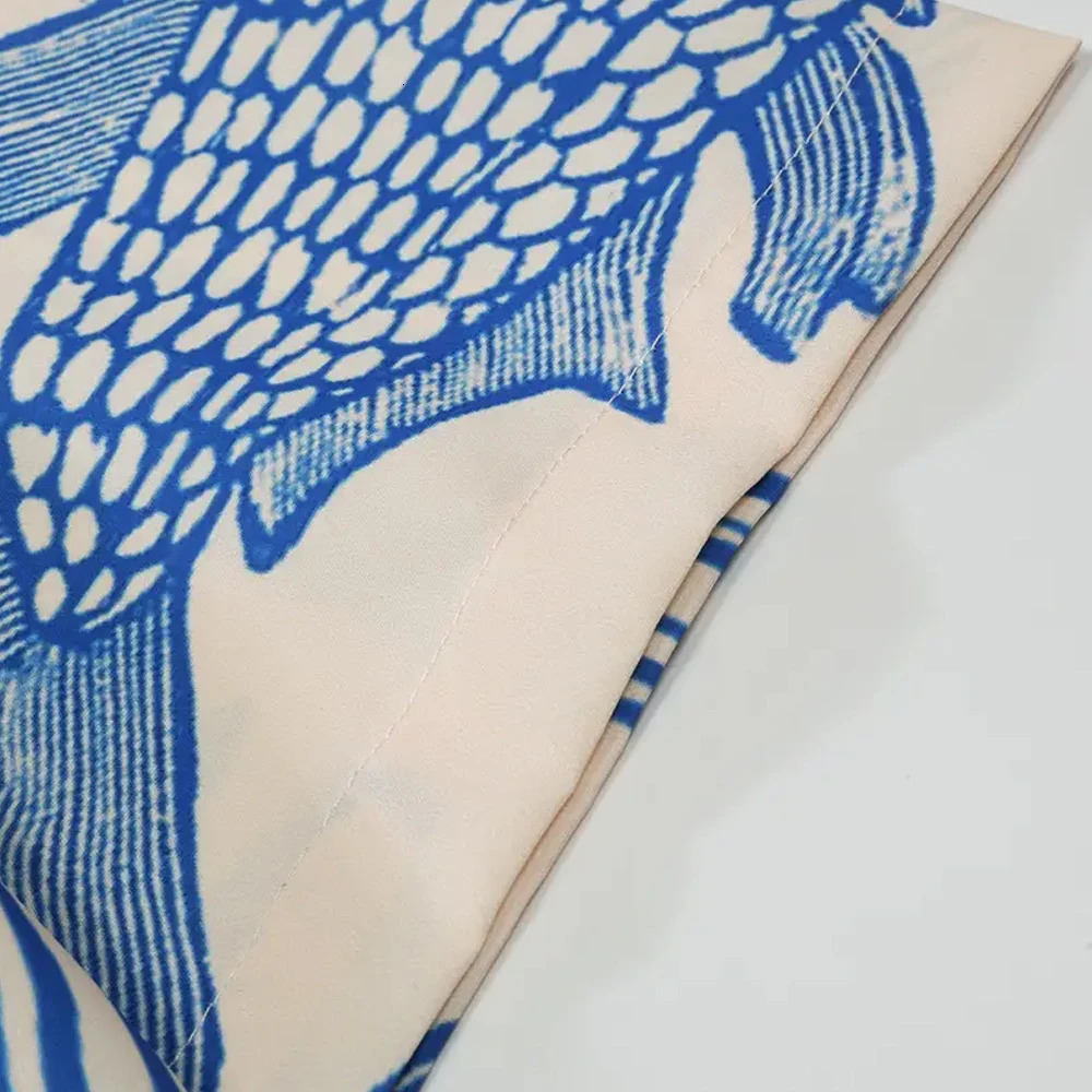 Summer Shirt Retro Fish Pattern Short-sleeved Lapel Shirt Mens Casual Vacation Button-down Shirt All-over Printed Short-sleeved 250226