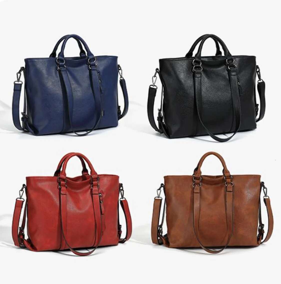 Women's Handbag Designer Messenger Bags Computer Sleeve, Large Shopper Totes Inced Shoulder Bag Sac A Main Ladies Soft Leathe