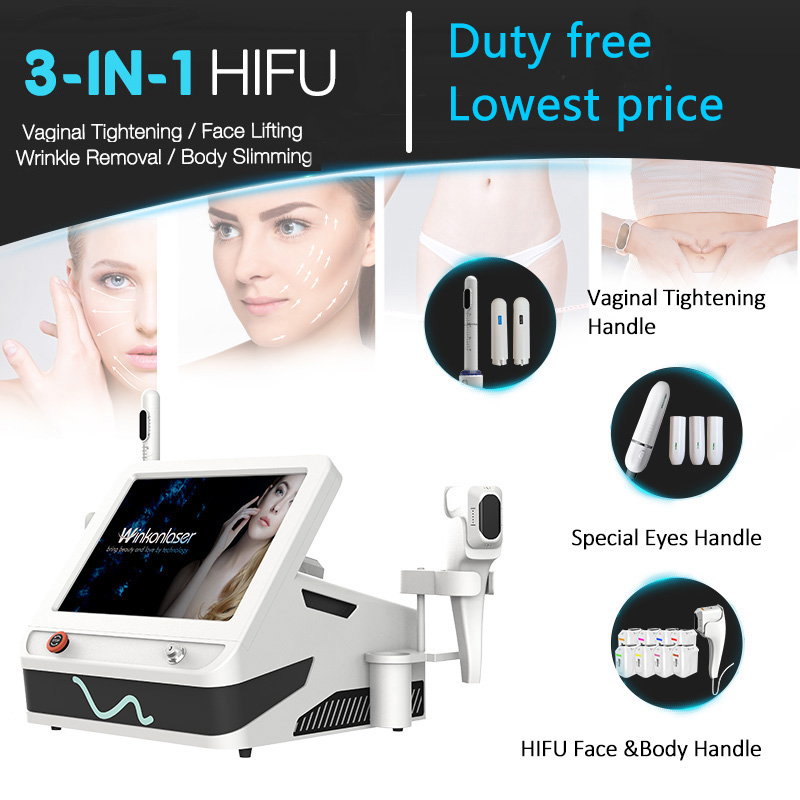 Non-Invasive 3D HIFU Anti-Aging Face Lift Machine Body Slimming 5D Hifu Wrinkle Removal device Skin Tightening Global shipping