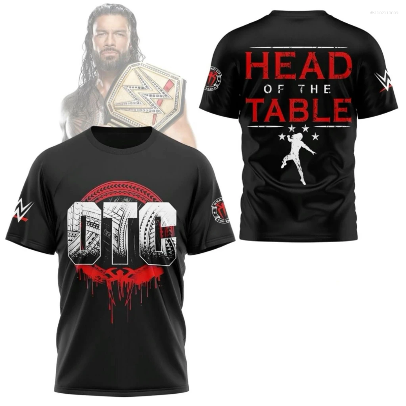 Men's T Shirts 2025 Summer 3D Printed Roman Reigns The OTC Men T-Shirt Street Casual Sports Fashion Top