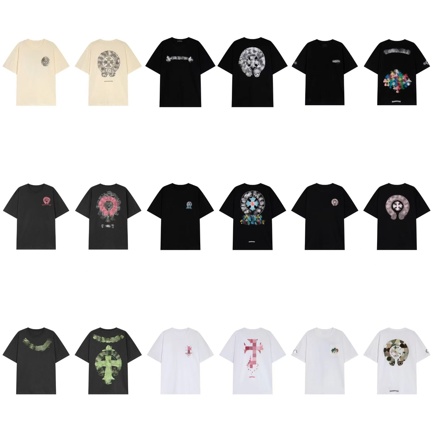 Designer TShirts Tees Polos Print Loose Fashion High-end Luxury Casual High Street Cotton Shirts Jumper Croatian Sanskrit Tops XS-6XL