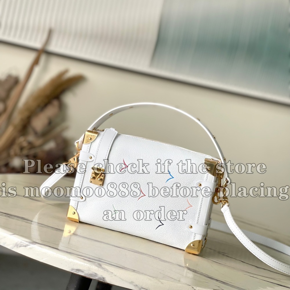 12A All-New Mirror Quality Designer Medium Side Trunk Bags 23.5cm Handbags for Women Crossbody Bag Luxury Bags Colorful Purse White Shoulder Bag Strap with Box