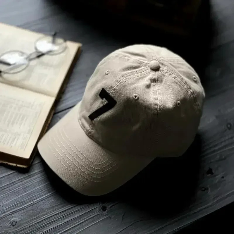 Fashion Numbers Patch Soft Top Baseball Cap 2024 Mens and Womens Retro Outdoor Casual Travel Sun-Poof ed Cap 250221