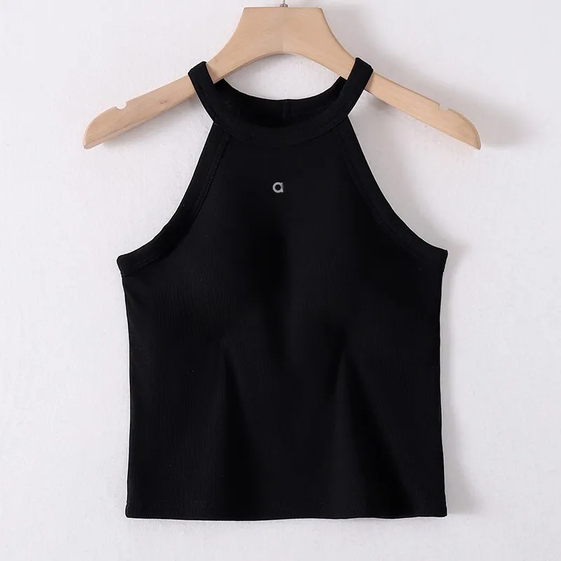 A364 Neck Vest With Chest Pad One-Piece Sg Wearing Yoga Beautiful Back Long Sleeveless Top Summer