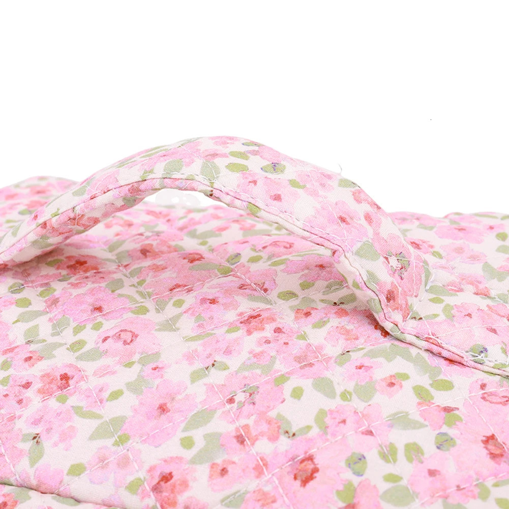 4PCS Women Travel Toiletry Bag Quilted Cotton Makeup Bag Floral Make Up Organizer Toiletry Organizer Bag 250221