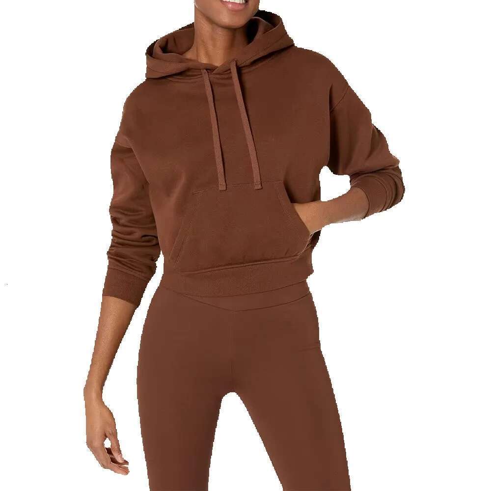 Casual Women's Clothing Long Sleeve Crop Pullover Hoodie Available In Reasonable Market Price With Custom Colors