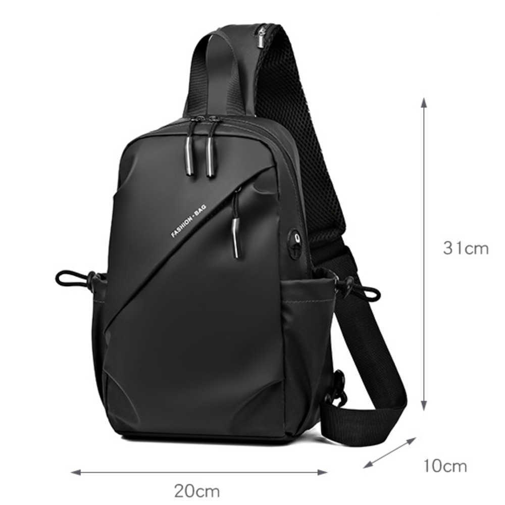 Mens Chest Bag Large Capacity Outdoor Sports Bag Waterproof Trendy Nylon Shoulder Bag Mens Cross Shoulder bags Business New Style 241225