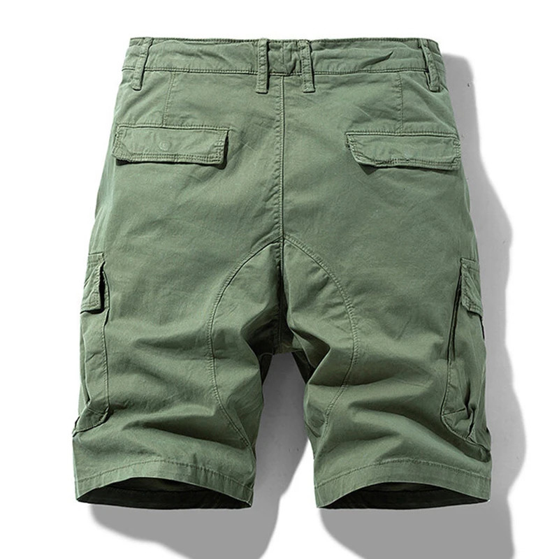 Mens Summer Multi Pocket Cargo Shorts Fashion Cotton Large Outdoor Bermuda Jogger Army Direct 250214