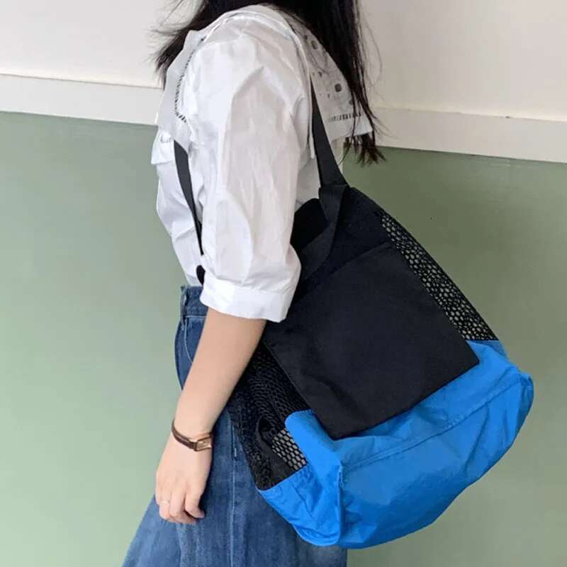 Large Capacity Casual Hollow Out Summer Beach Tote Bag Panelled Women Shoulder Bags Fishnet Big Shopper Purse designer handbags