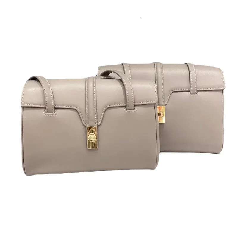 2024 New Soft16 Single Shoulder Handbag Women's Cow Tote Underarm Bag Business Style Genuine Leather Interior Layer